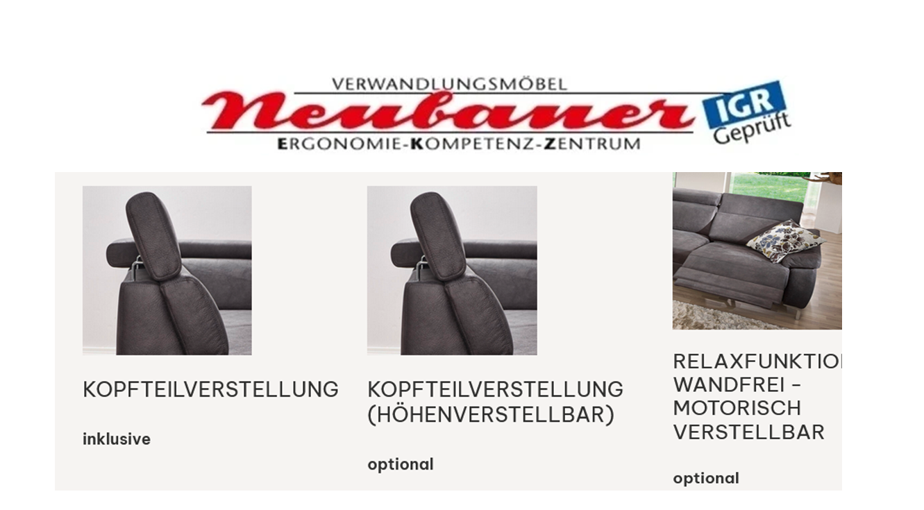 Verstellmöglichkeiten