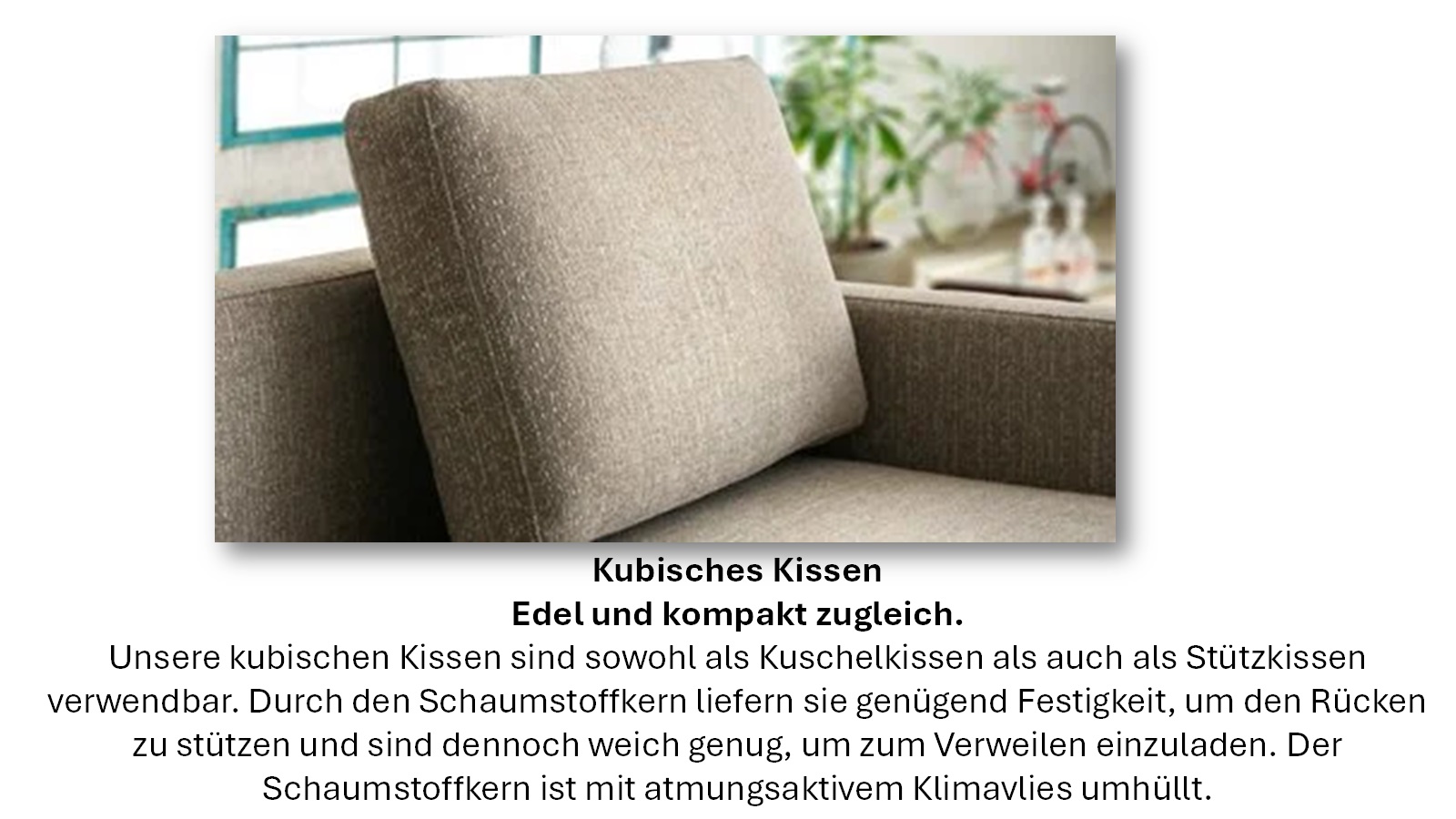 Kubisches Kissen